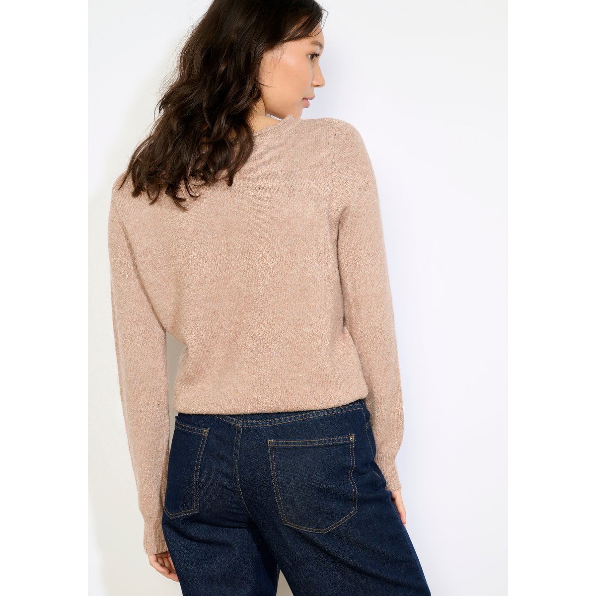 Pull scintillant taupe, LOLALIZA