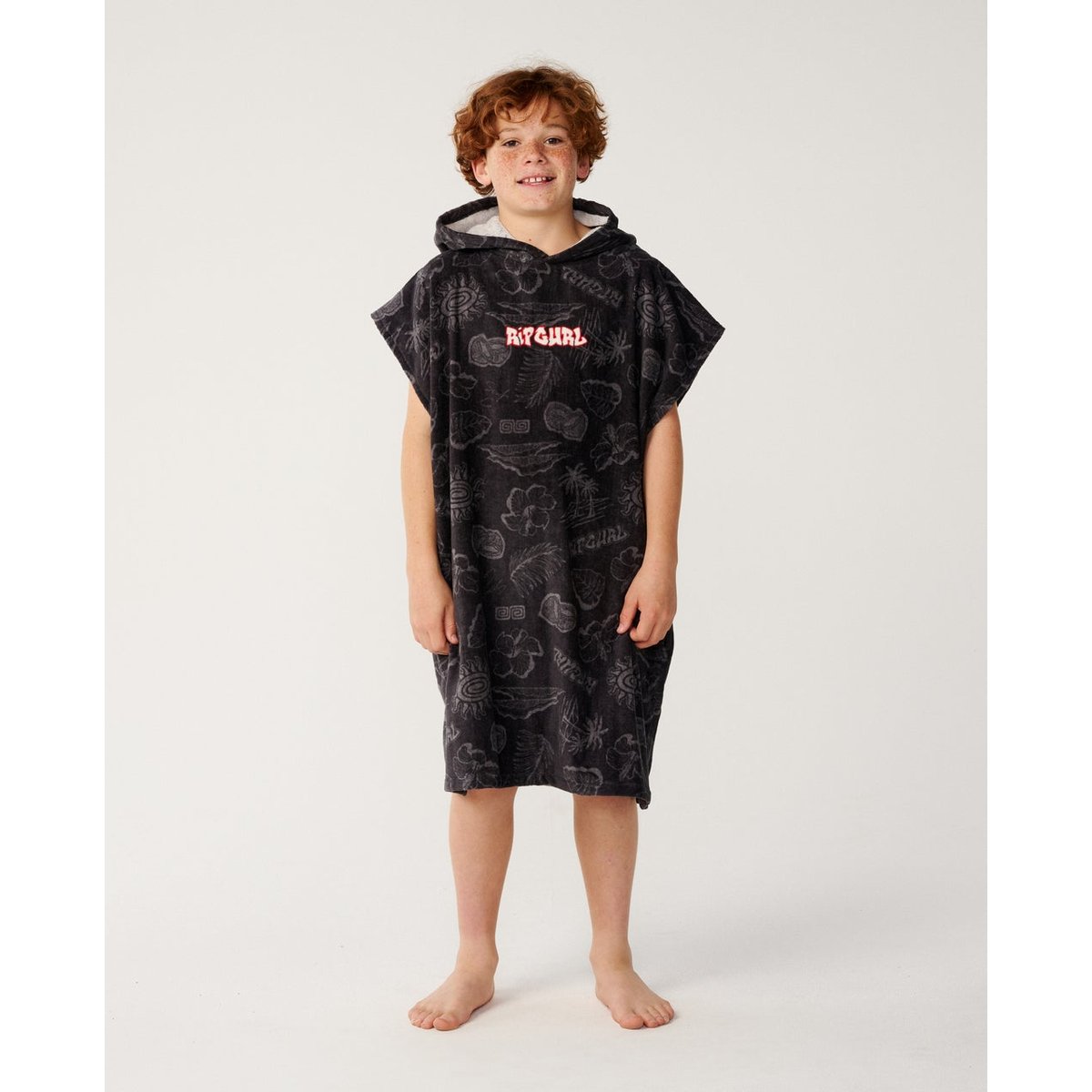 Poncho SURF enfant SESSIONS washed black, RIP CURL