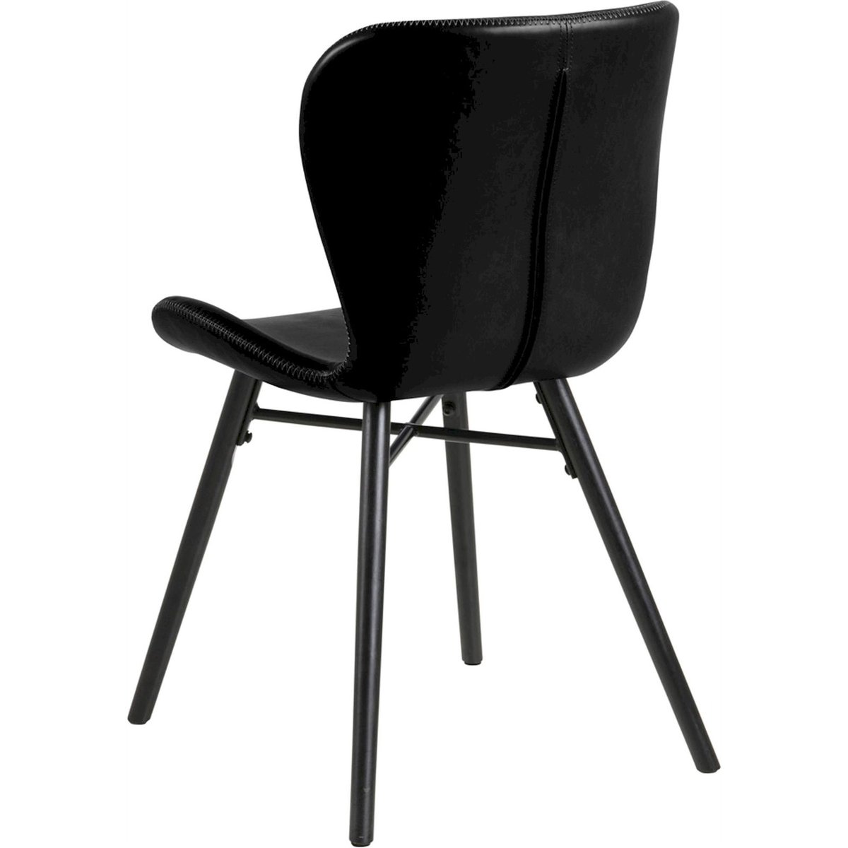 Chaise de repas matelassée collection GLENA noir, RECOLLECTION