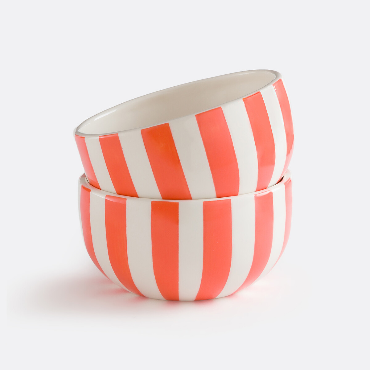 Set of 2 Darcy Ceramic Bowls coral, LA REDOUTE INTERIEURS