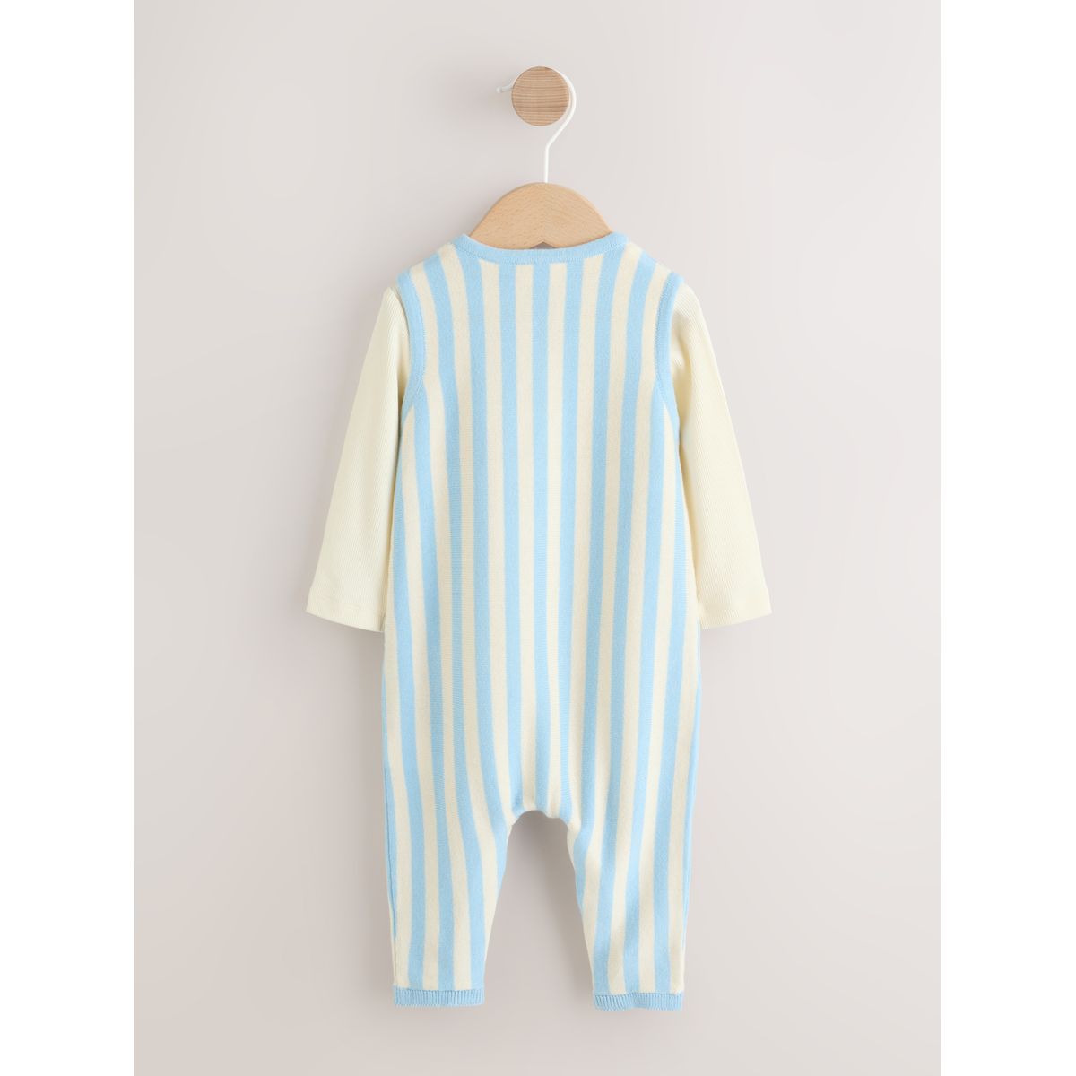 Ensemble body et salopette en maille bébé rayures bleues, NEXT