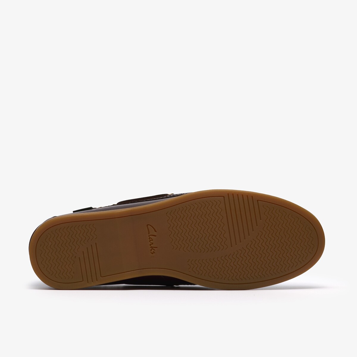 Mocassins bateau en cuir Charmouth marron, CLARKS