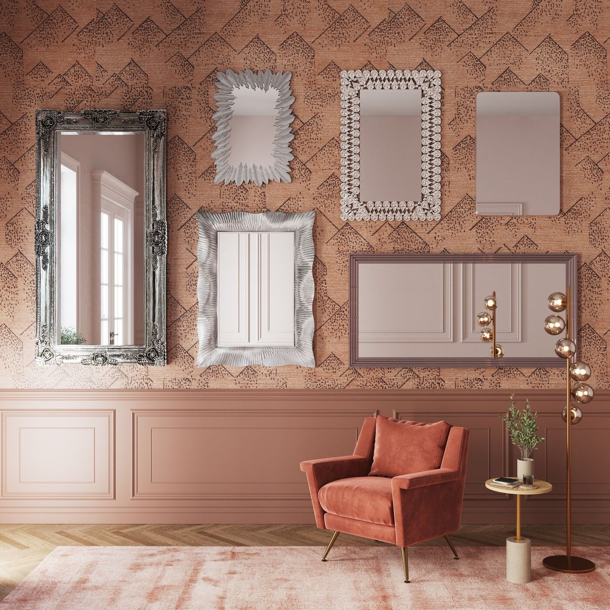 Miroir rectangulaire, FRAME argent, KARE DESIGN