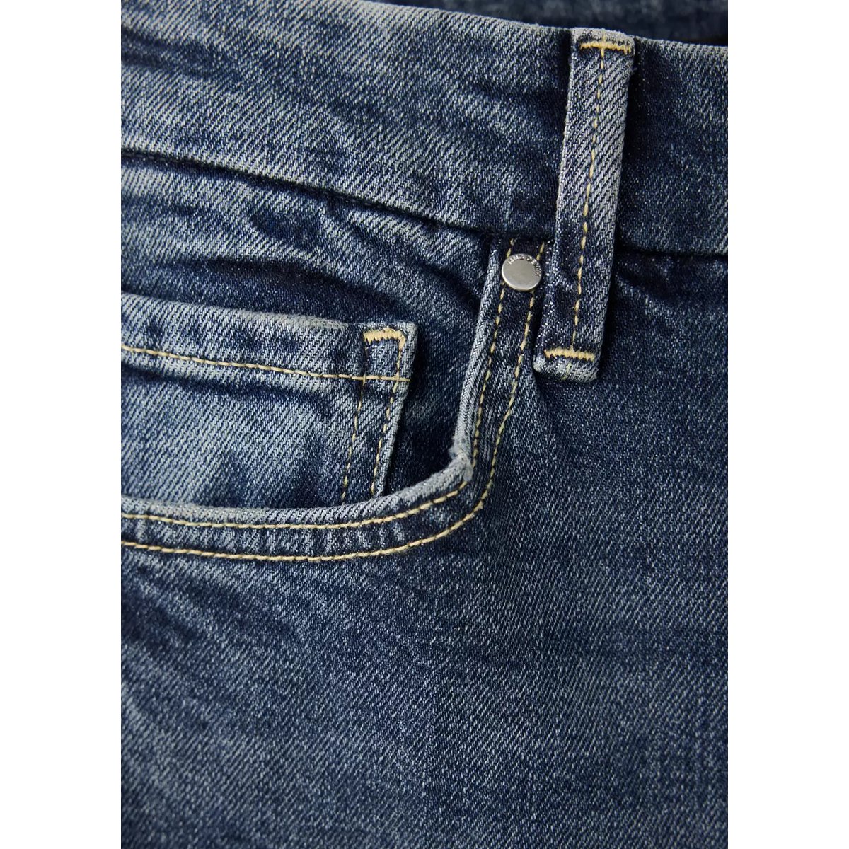 Jean flare taille haute bleu foncé, MANGO