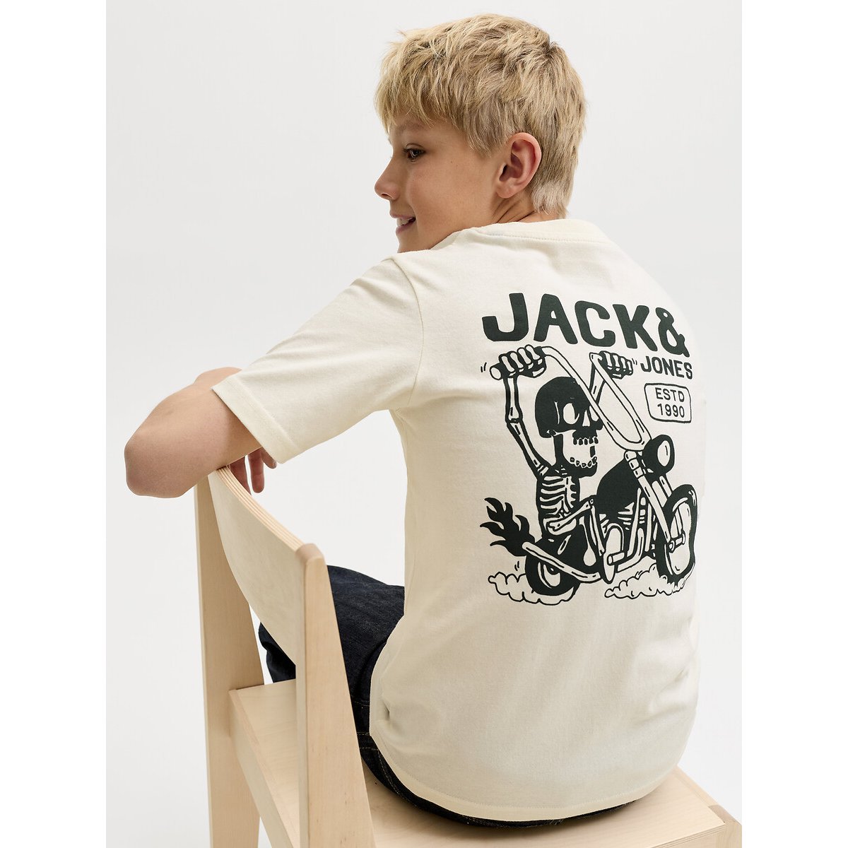 Short Sleeve T-Shirt beige, JACK & JONES JUNIOR