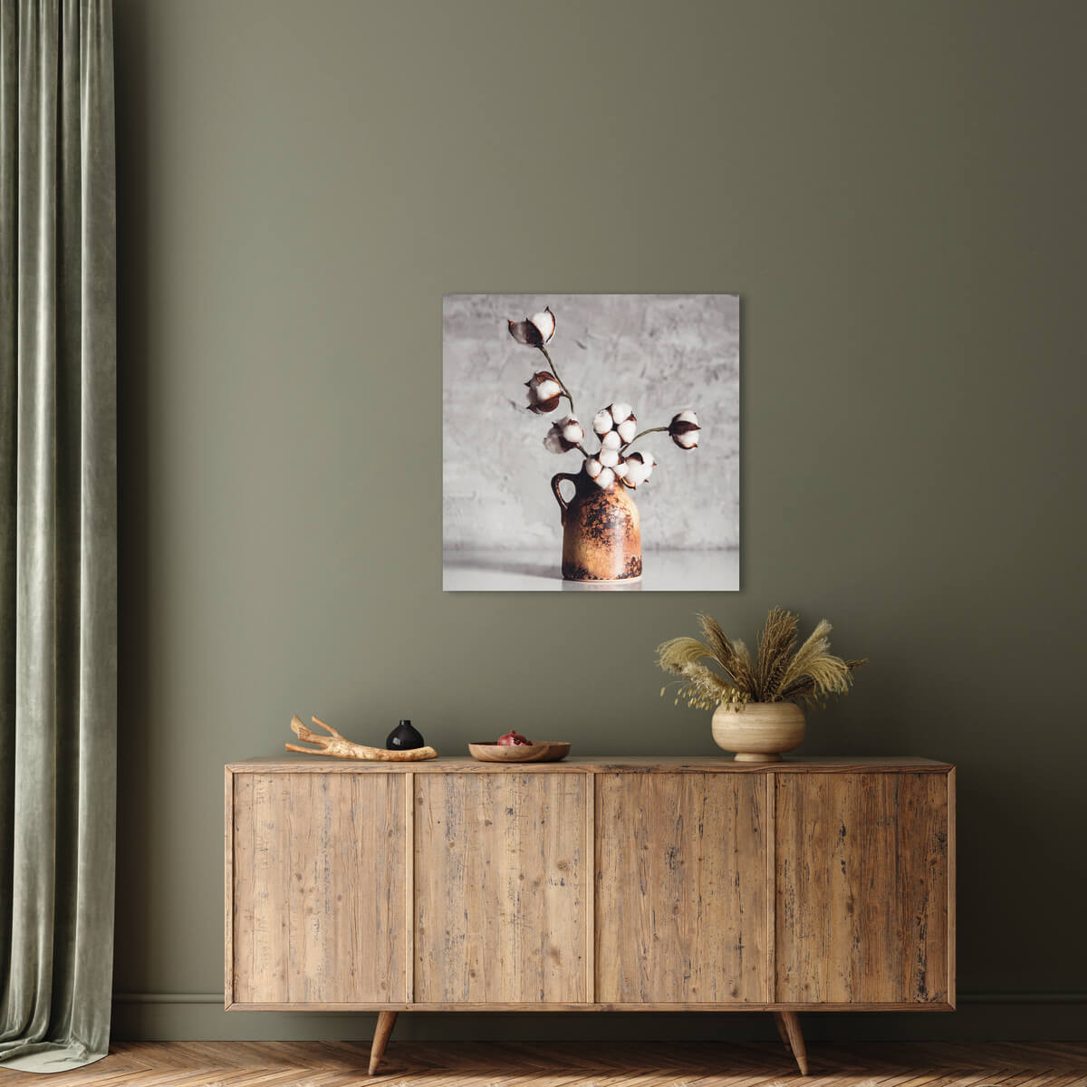 Tableau Mural Cotons FLEUR tableaux sur toile-gris, CEANOTHE