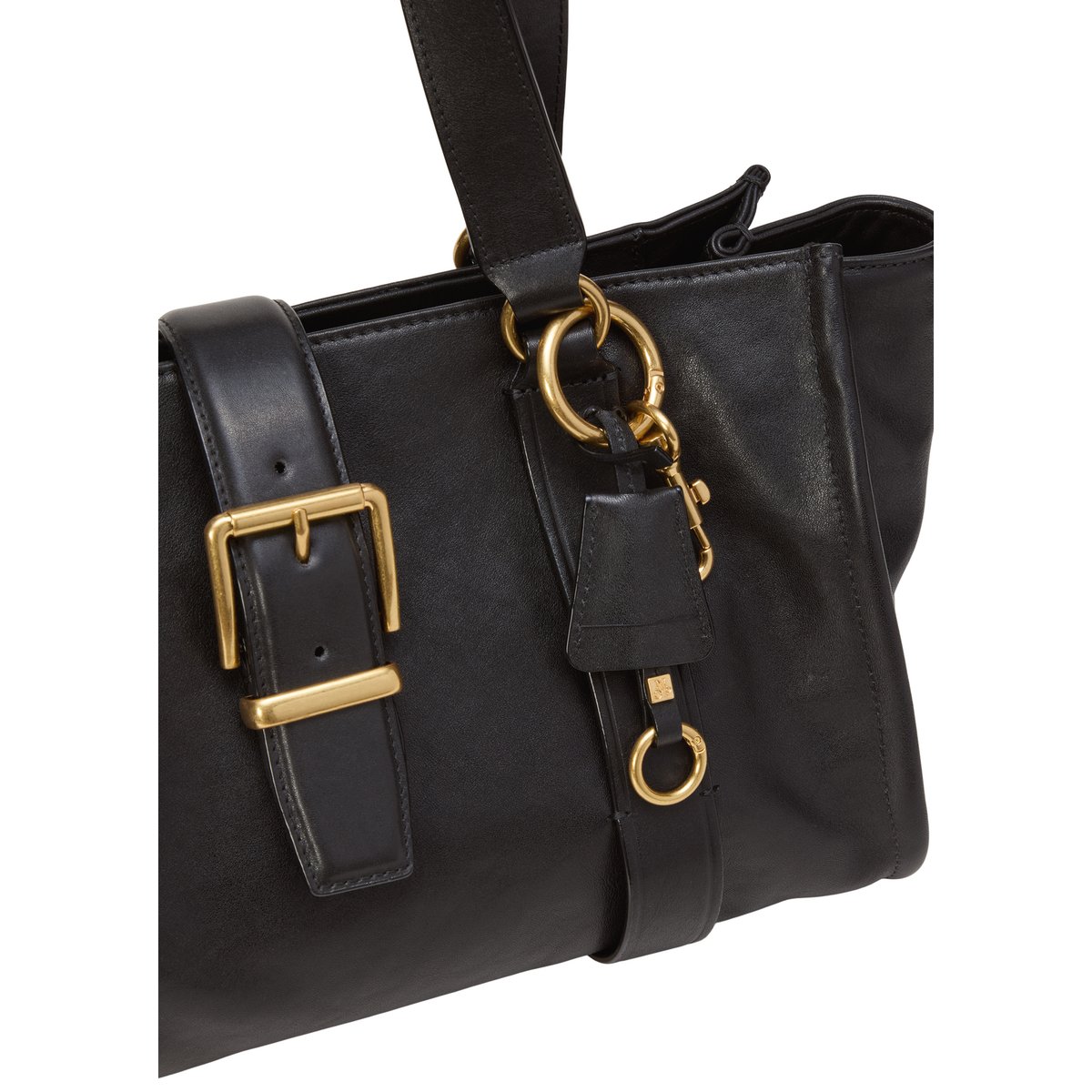 Shopper en cuir de vache de haute qualité noir, MARC O'POLO