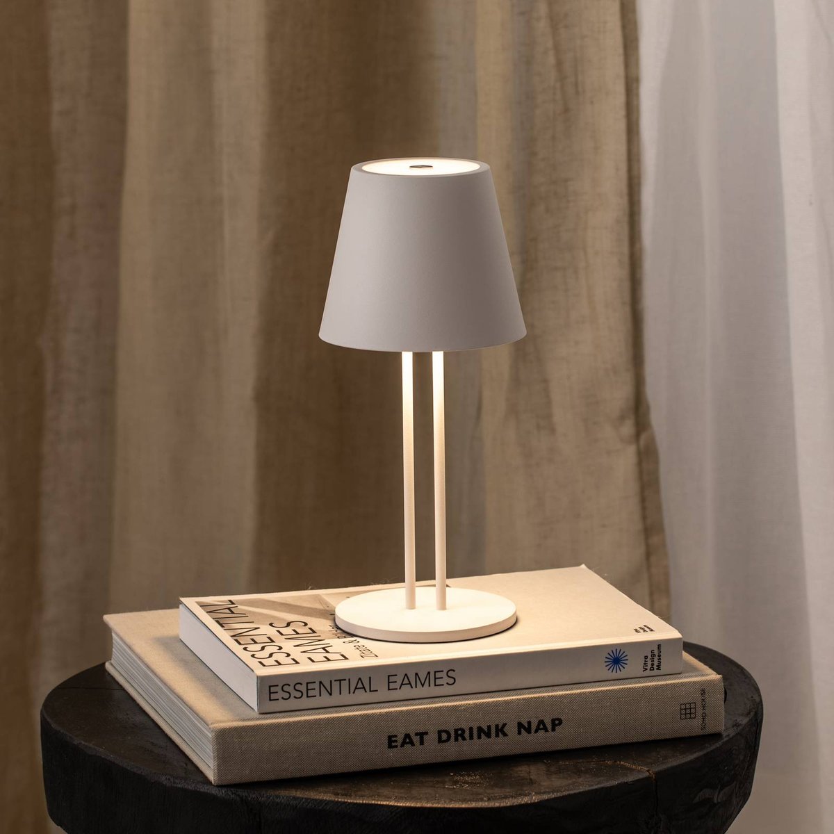 Luminaire de terrasse en métal moderneLED blanc, LINDBY