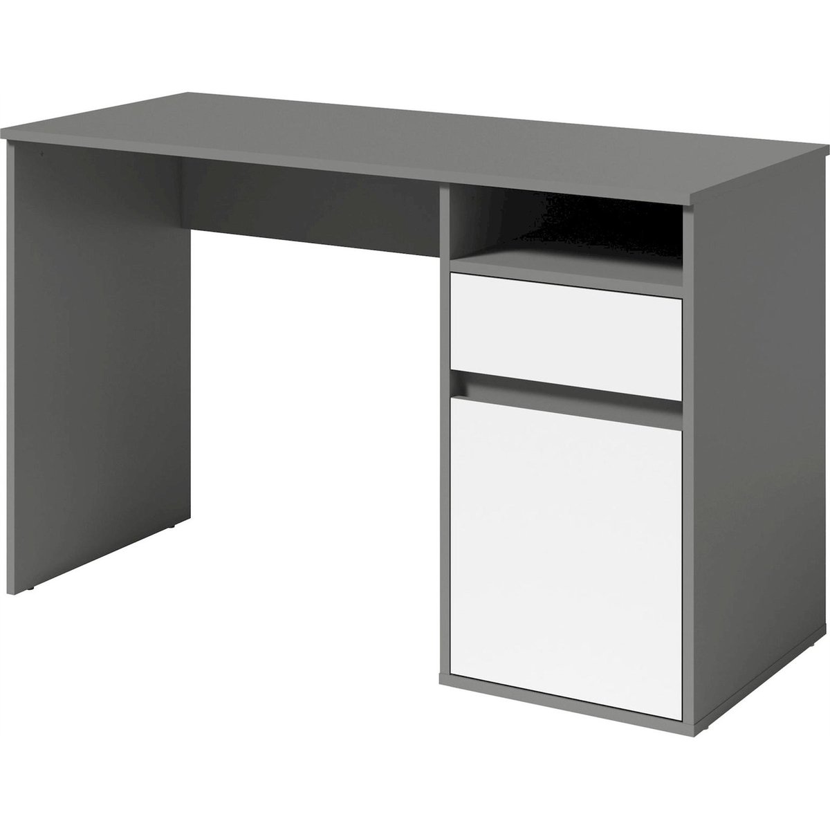 Bureau BILLA en bois avec tiroir et rangement blanc, RECOLLECTION