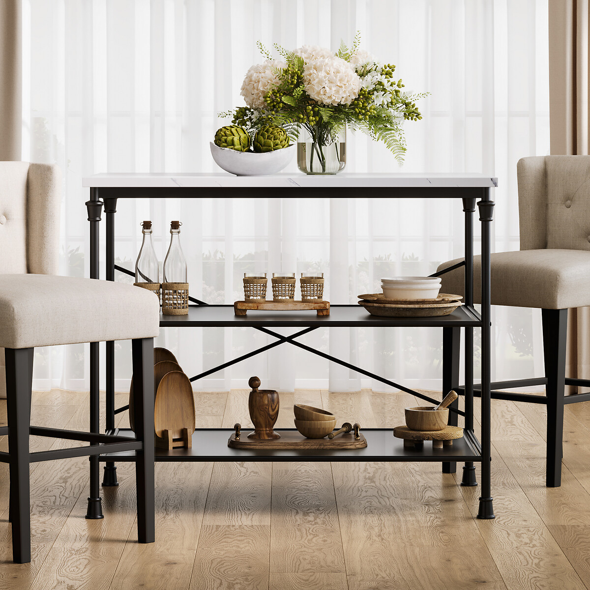 Valentina Marble Kitchen Console white marble, ÉDITÉ