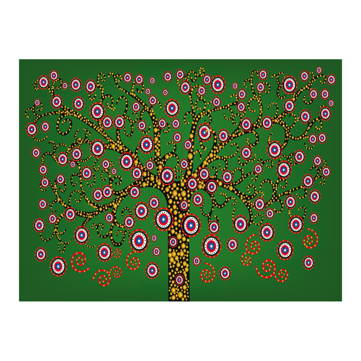 Papier peint intissé panoramique Abstractions abstraction: arbre (vert) vert, EDEN