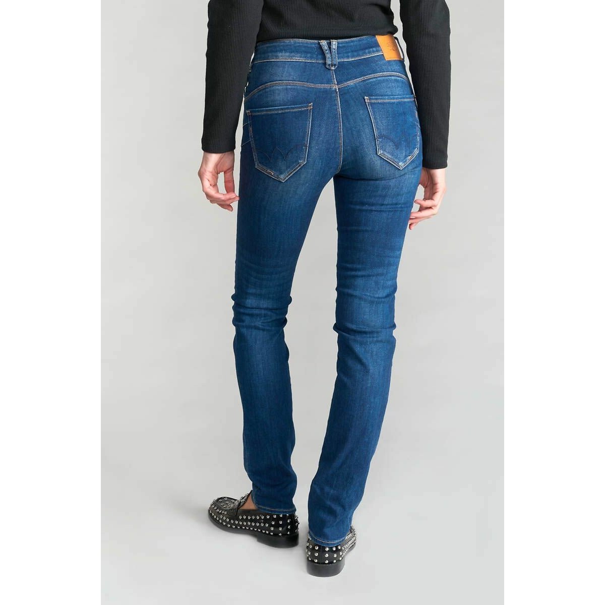 Casal Straight Jeans with High Waist used stonewashed, LE TEMPS DES CERISES