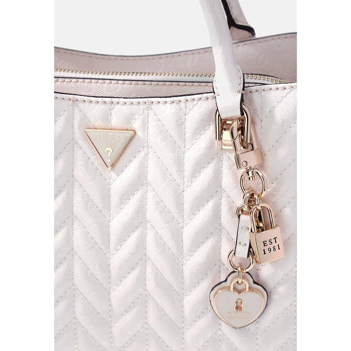 Sac Bandoulière Stacey blanc, GUESS
