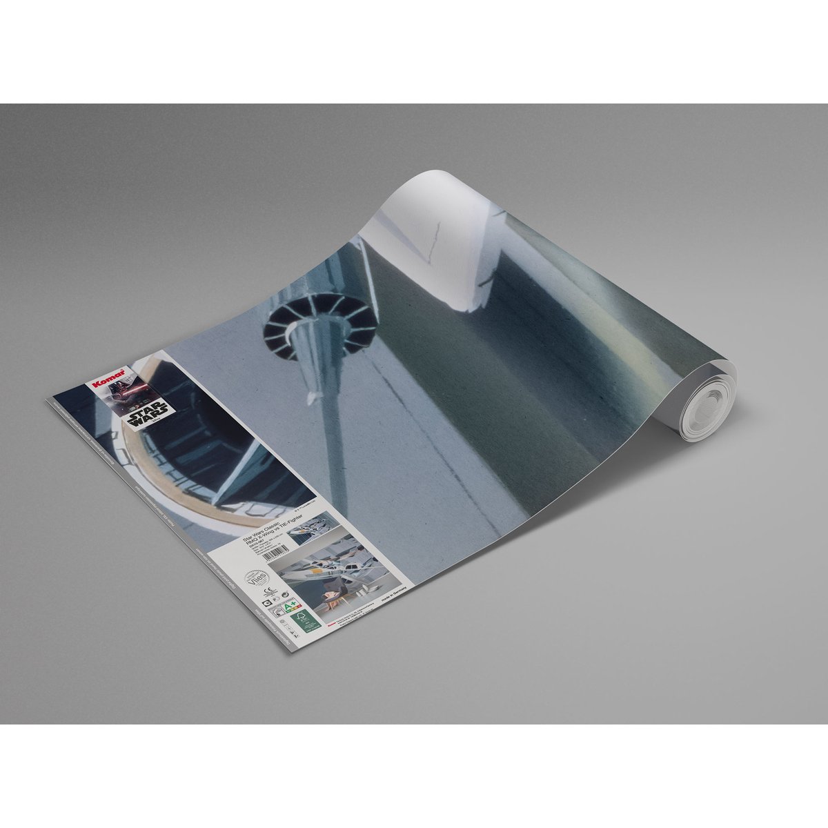 Papier peint Komar - Star Wars Classic RMQ X-Wing vs TIE-Fighter - 500 x 250 cm gris, HEXOA