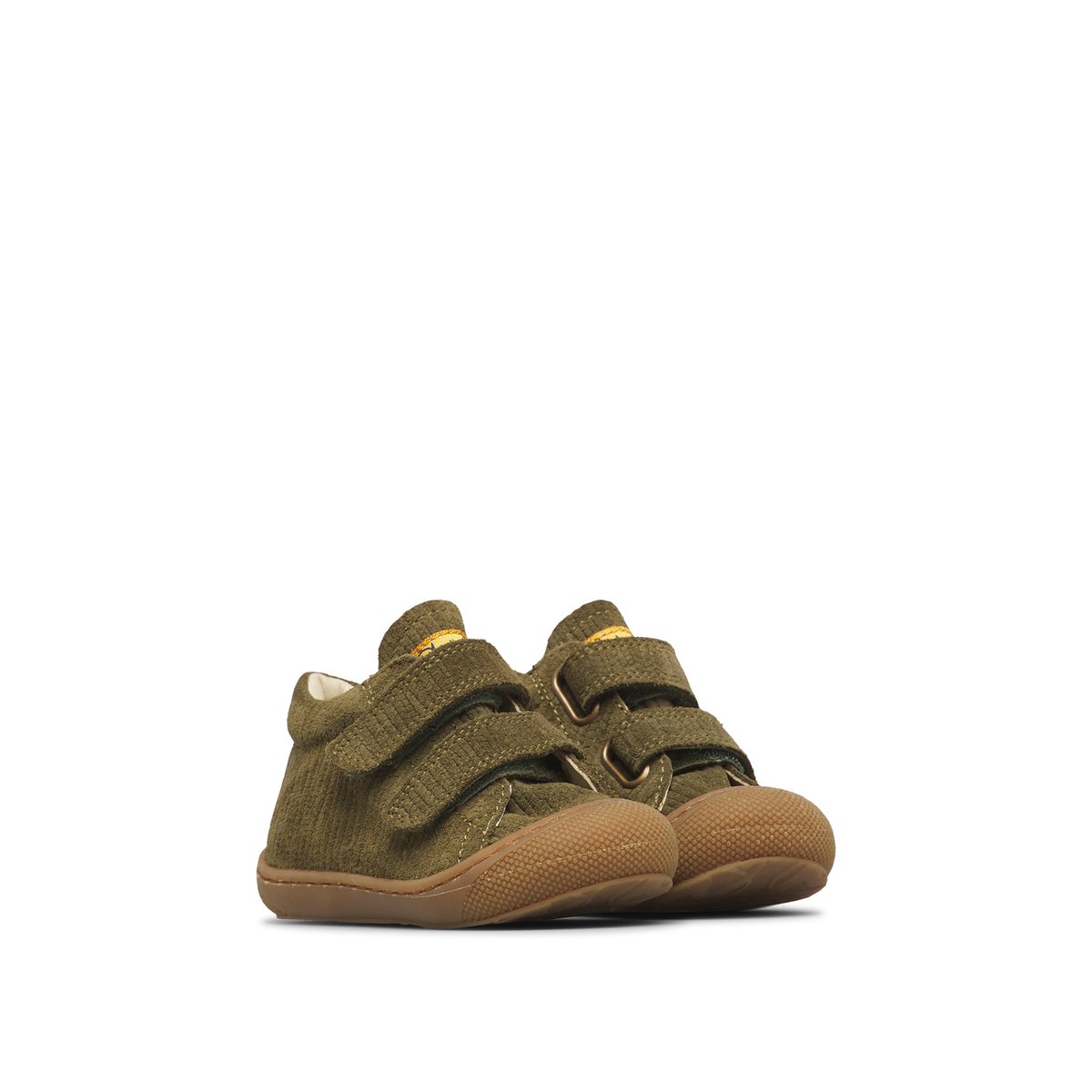 Chaussures premiers pas en suède COCOON VL kaki-marron, NATURINO