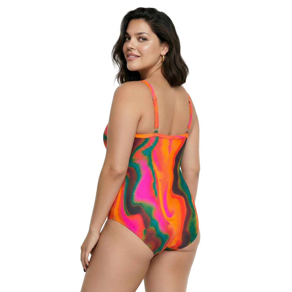Maillot de bain sans bonnets souples rose vif magenta, ULLA POPKEN