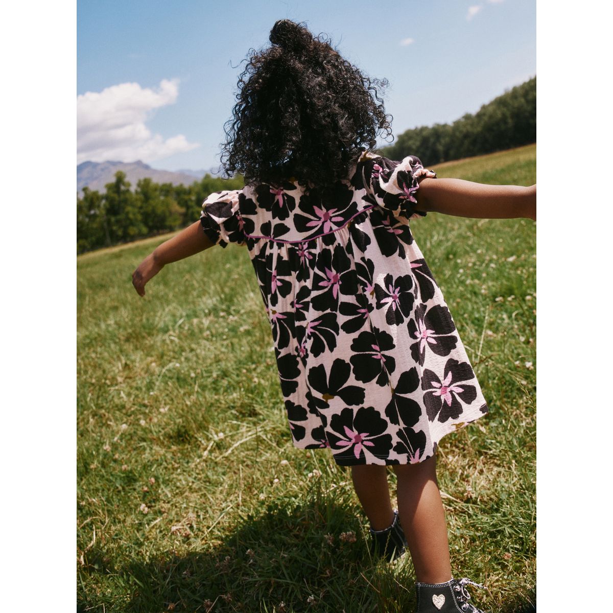 Robe en jersey monochrome floral, NEXT