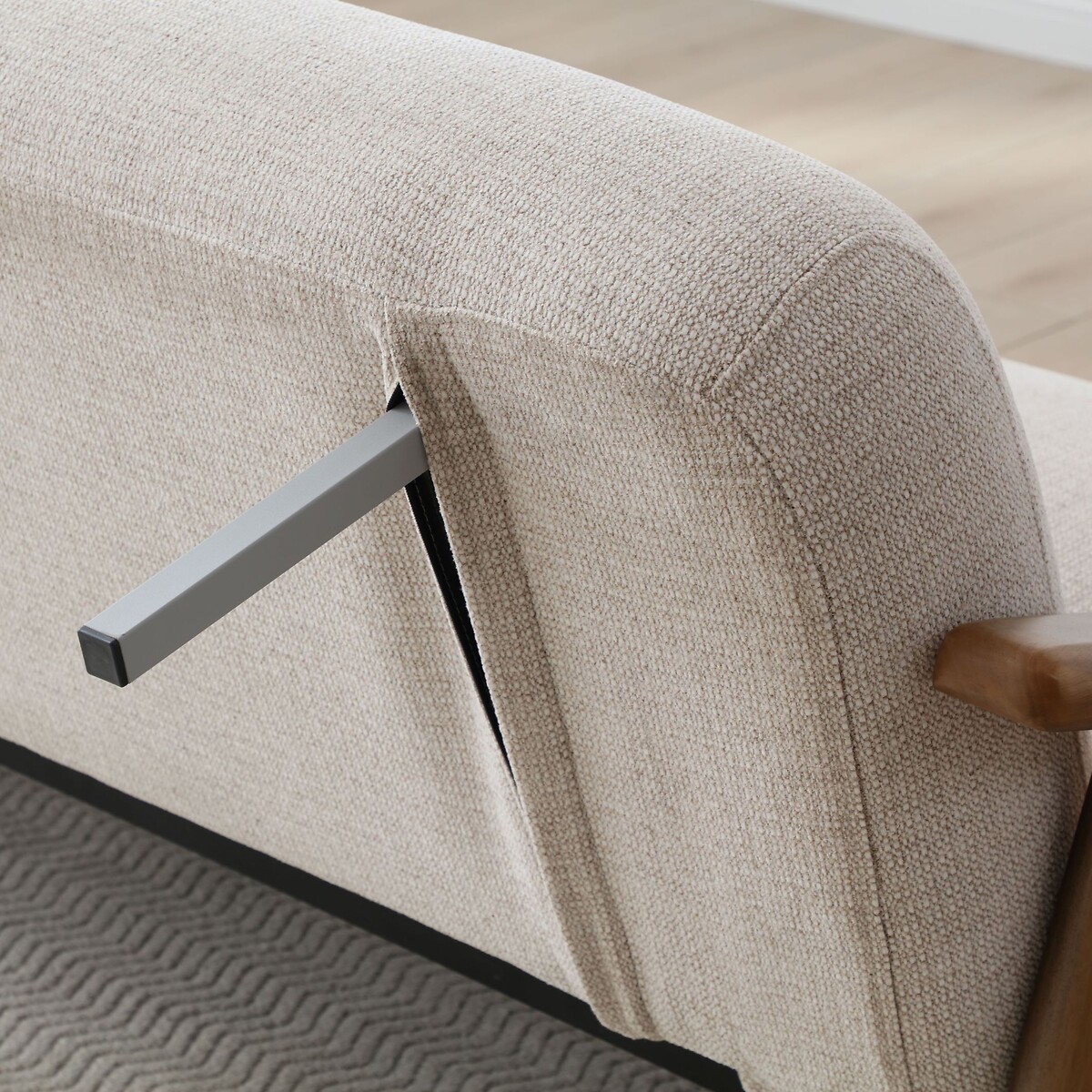 Ziva Chenille 3-Seater Sofabed with Rattan Arms natural, ÉDITÉ