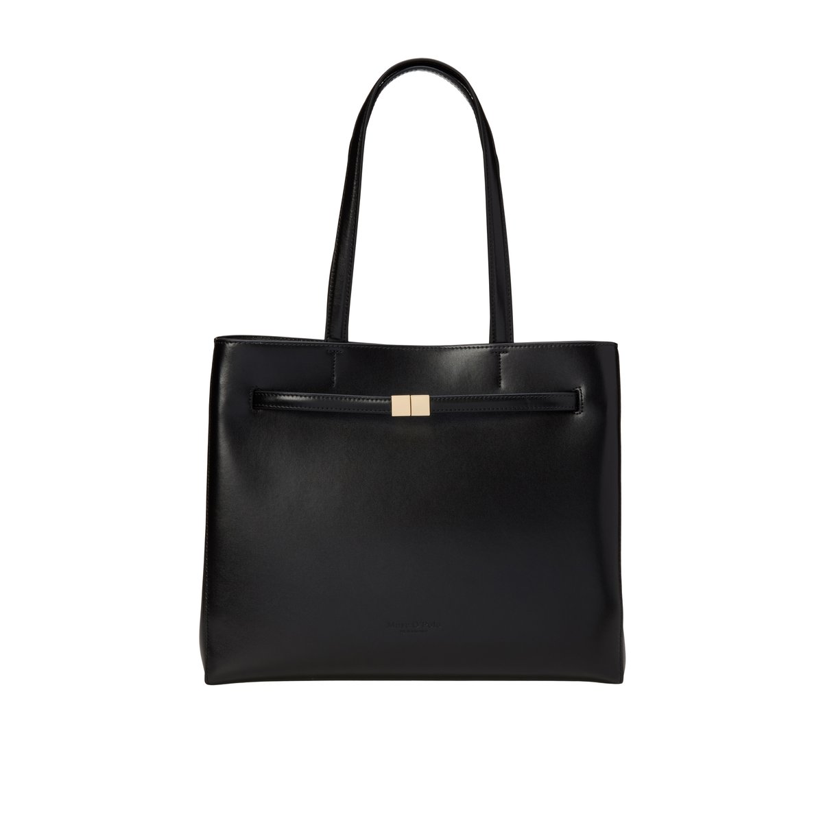 Shopper en cuir de vache noble noir, MARC O'POLO
