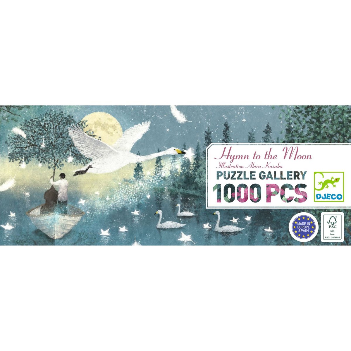 Puzzle 1000 pièces peaceful birds gallery couleur unique, DJECO