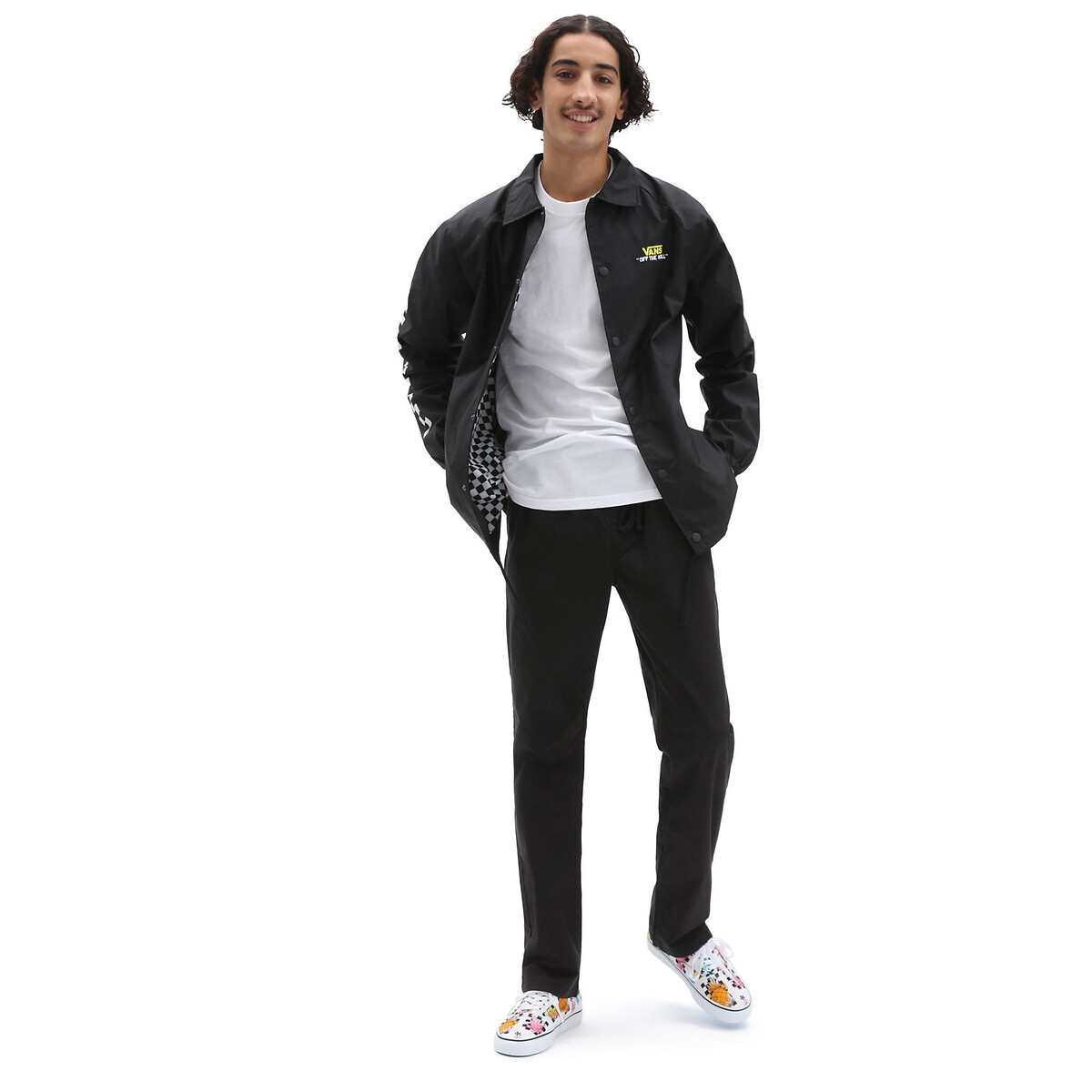 Pantalon décontracté à taille élastique noir, VANS