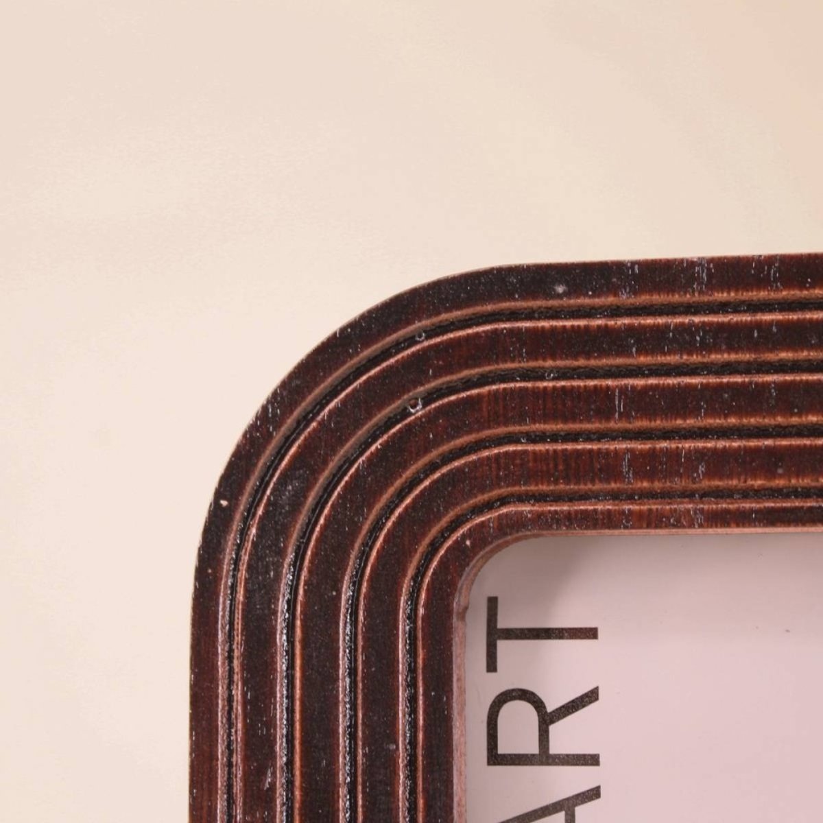 Cadre photo bois structuré 20x25 cm marron, ORNAMI