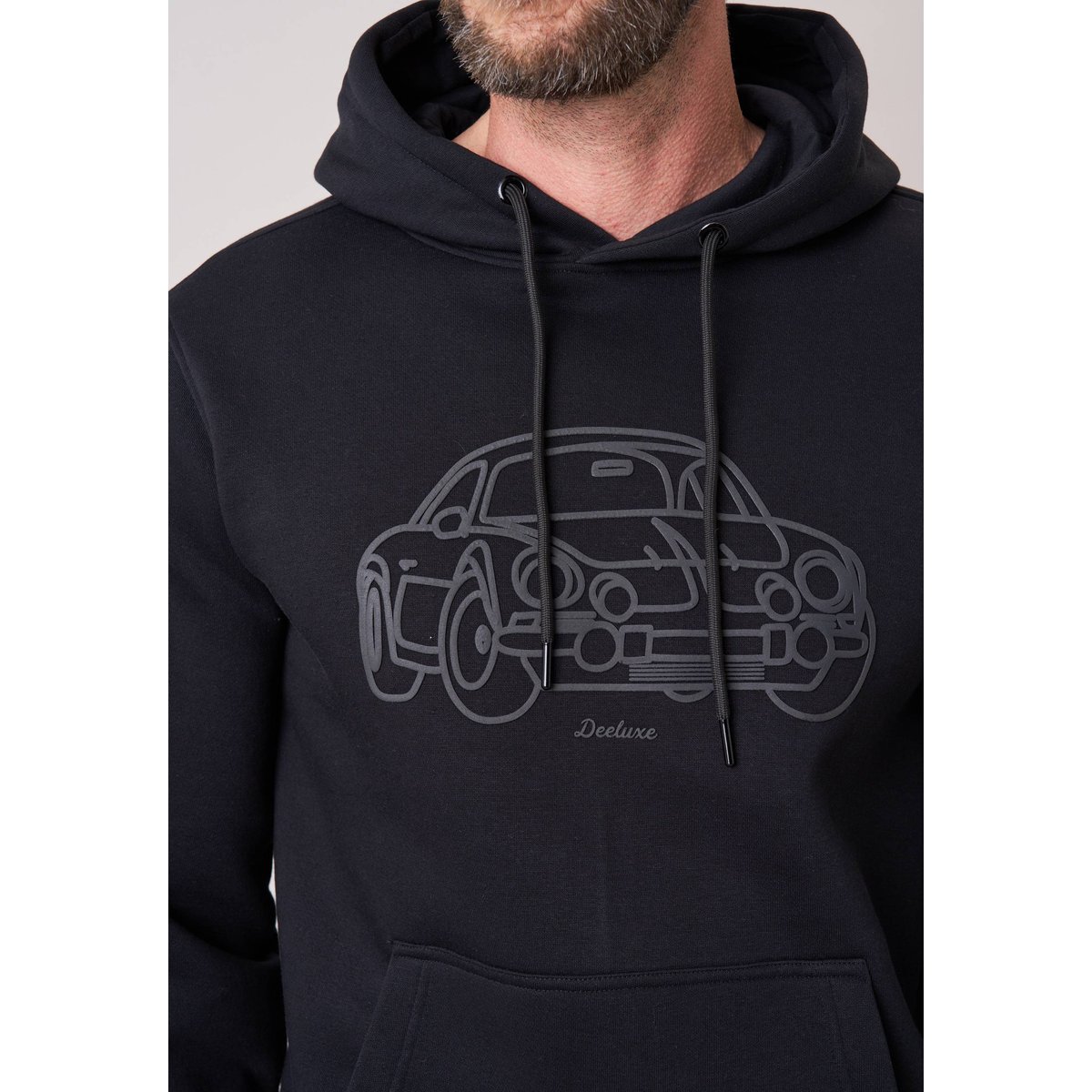 Sweat homme avec imprimé graphique voiture HAWTHORN black, DEELUXE
