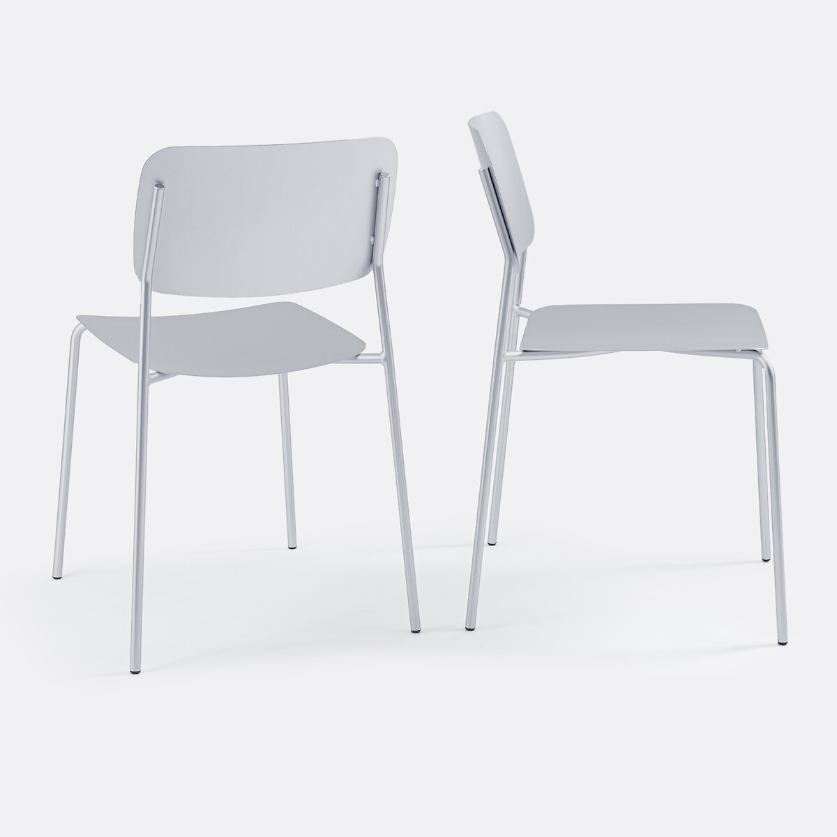 Lote de 2 cadeiras metálicas, Urbani inox, LA REDOUTE INTERIEURS
