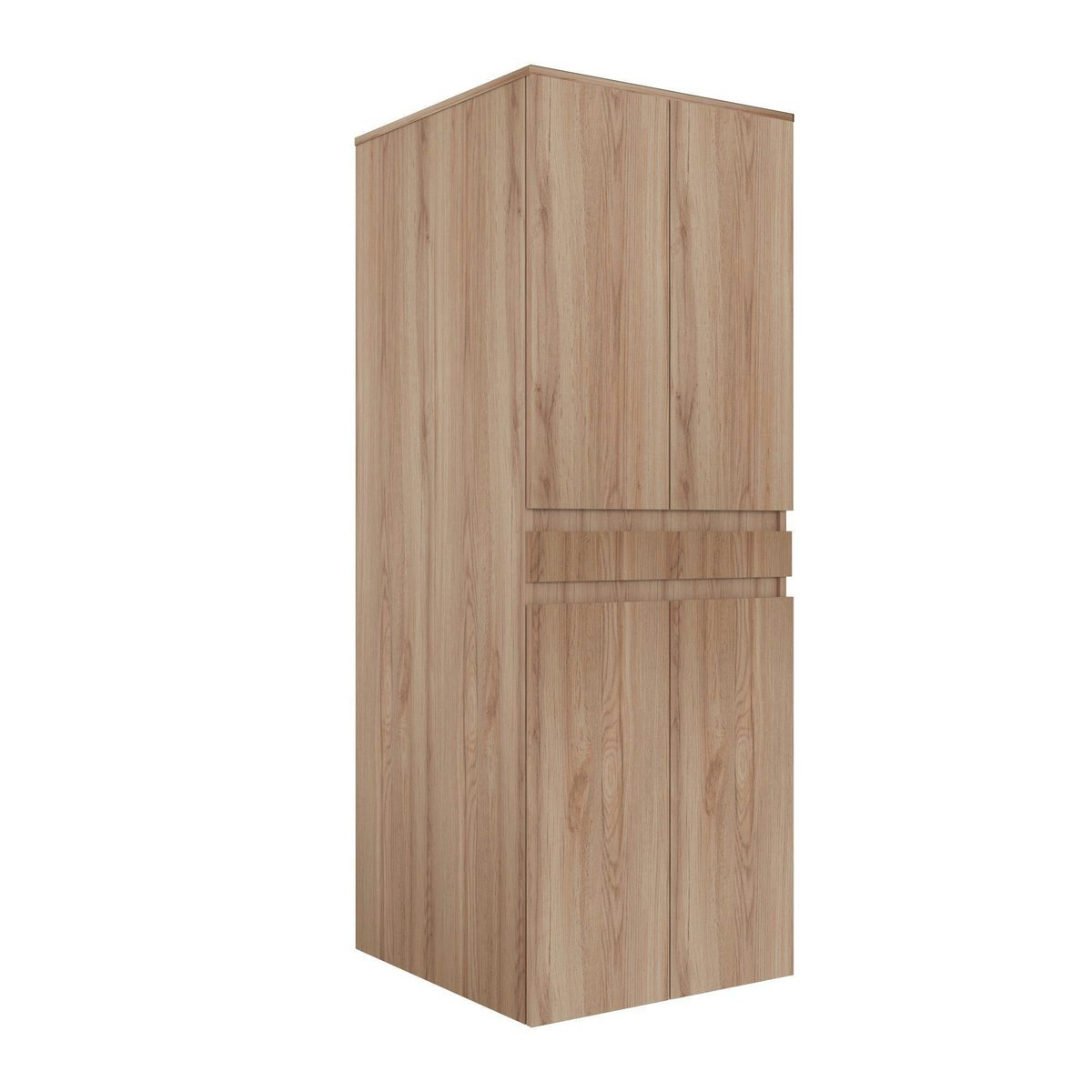 Meuble colonne lave-linge / sèche-linge 4 portes IVA chêne, PIER IMPORT