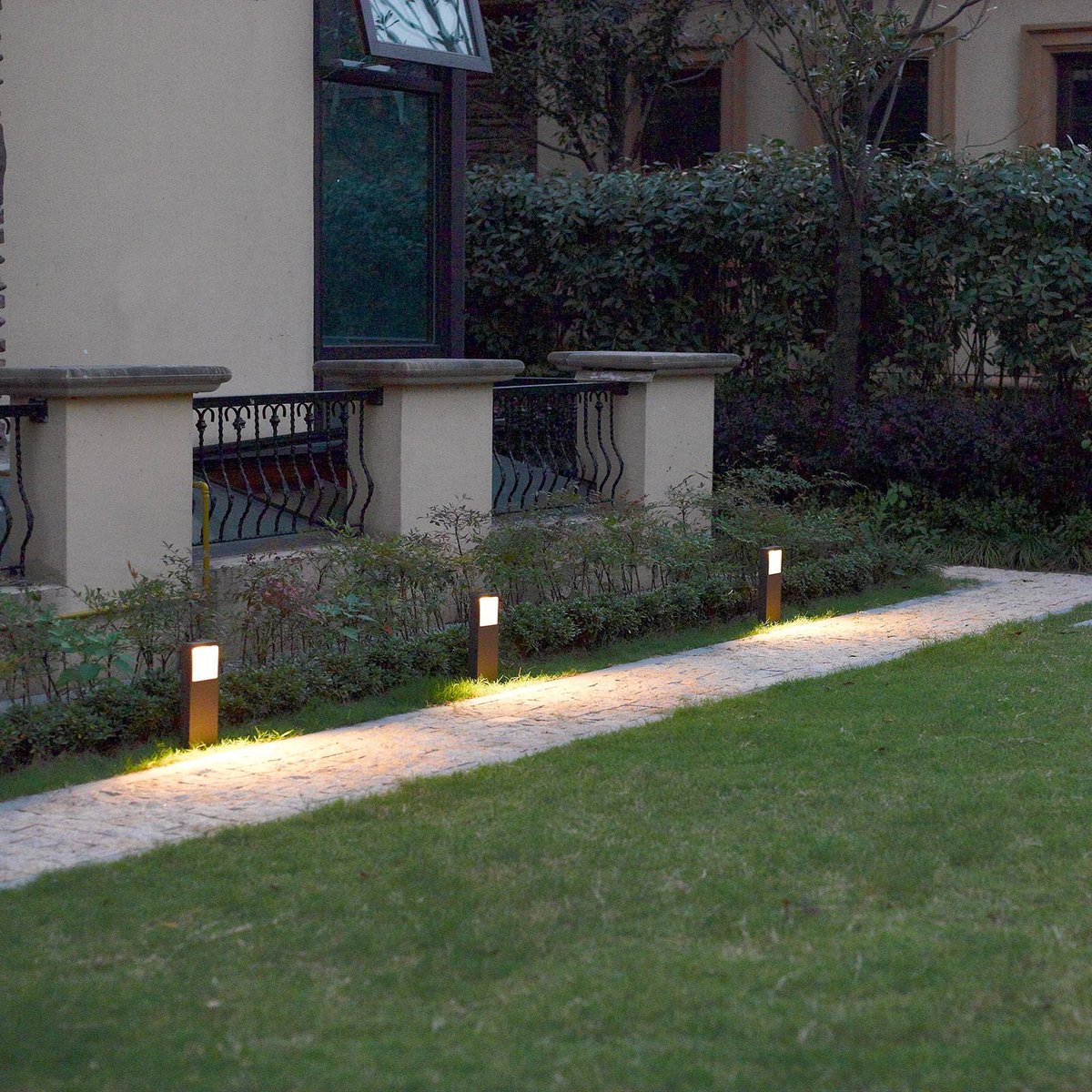 Luminaire extérieur en aluminium moderneLED anthracite, LUCANDE