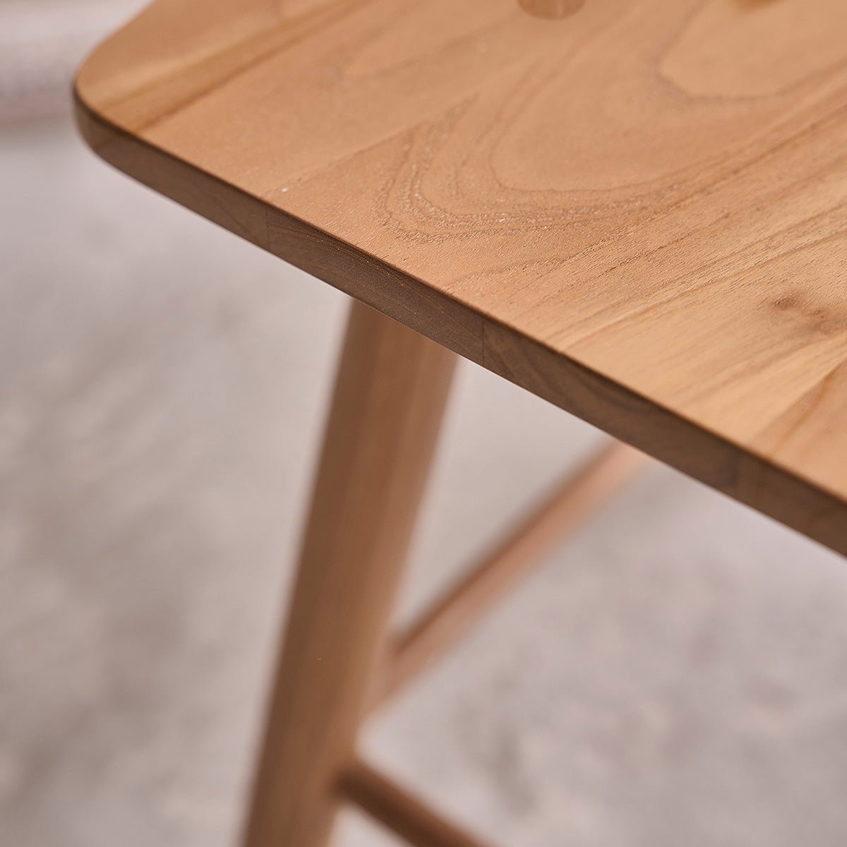 Tabouret en teck massif AMBRE naturel, BERAH GETAH
