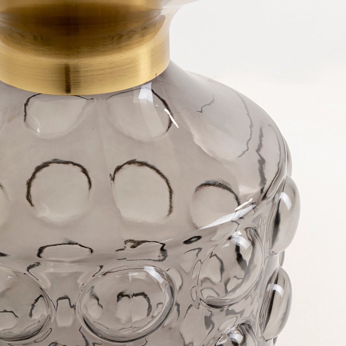 Table d'appoint en verre bullé, LOLA gris, KARE DESIGN