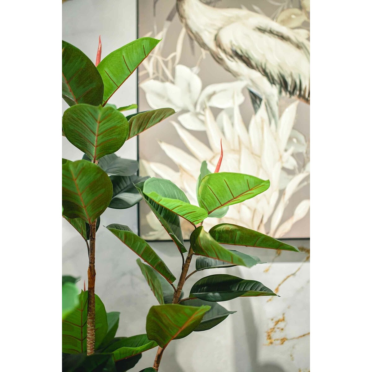 Planta artificial "Rubber Tree" 150cm, BORGHESI verde, BORGHESI