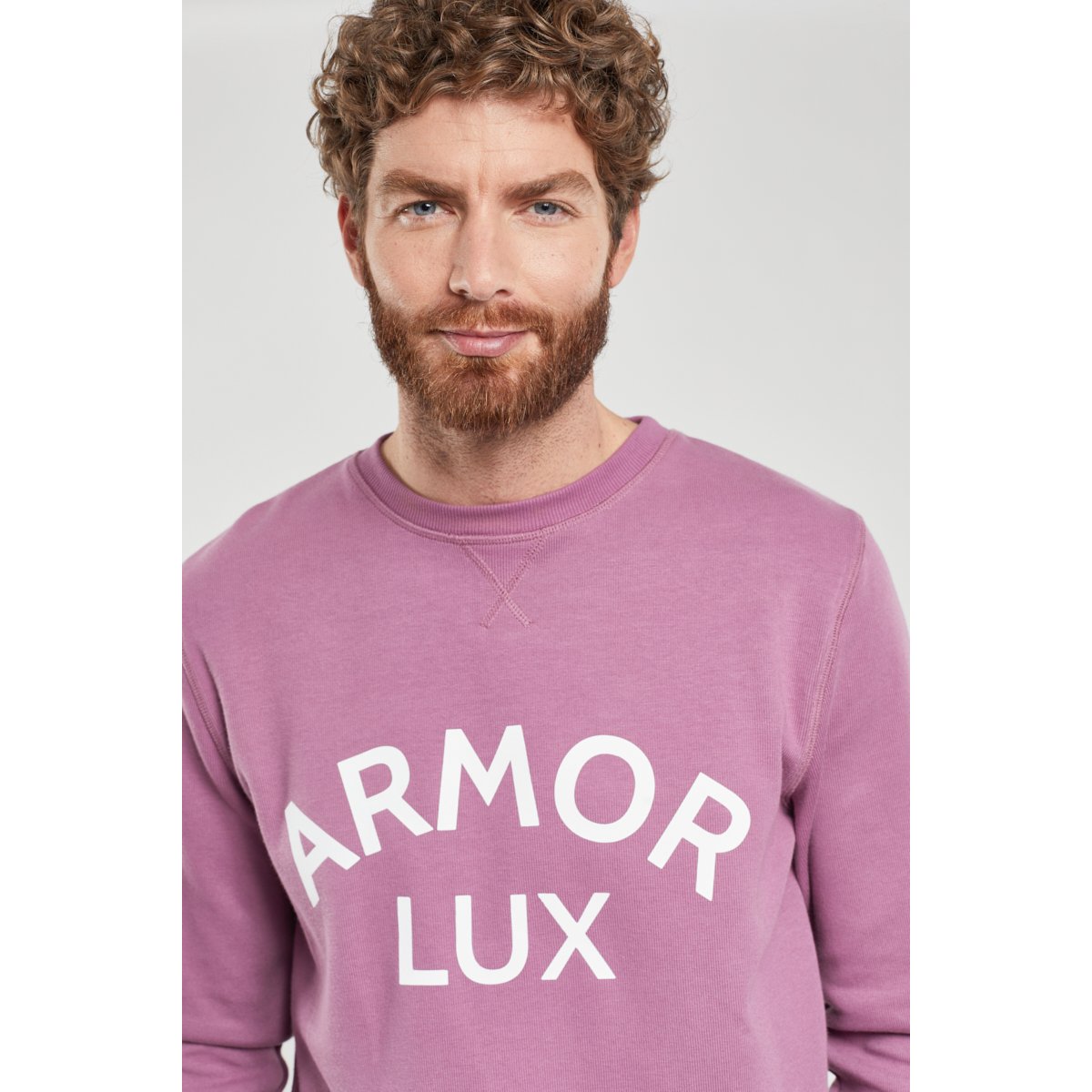 Sweat mixte en coton bio ARMOR-LUX purple h23/armorlux, ARMOR-LUX