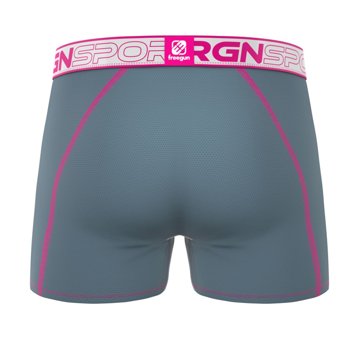 Lot De 3 Boxers Sport rose/blanc/gris/orange/kaki/bleu foncé/vert fluo, FREEGUN