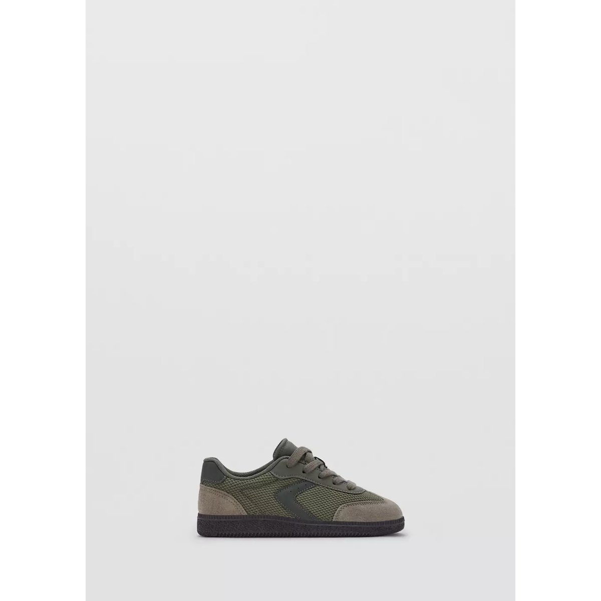 Baskets combinées détail en cuir kaki, MANGO KIDS