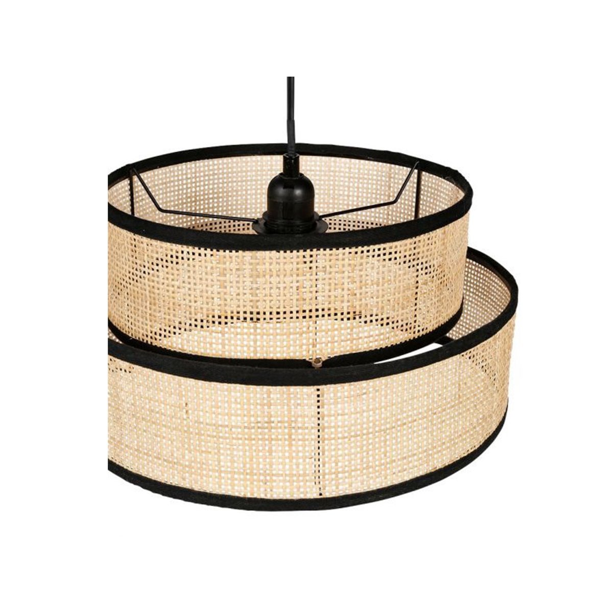 Suspension Gigogne Paille Yuca - Ostaria noir, OSTARIA