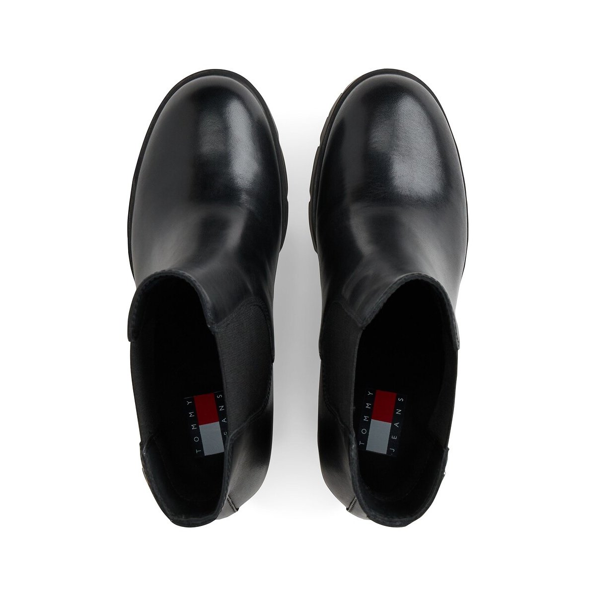 Stivaletti in pelle con tacco alto nero , TOMMY HILFIGER