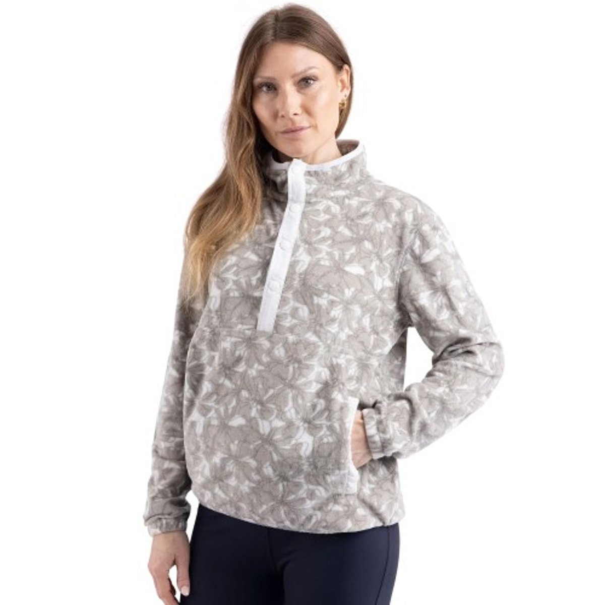 Haut polaire BREKER beige gris, TRESPASS