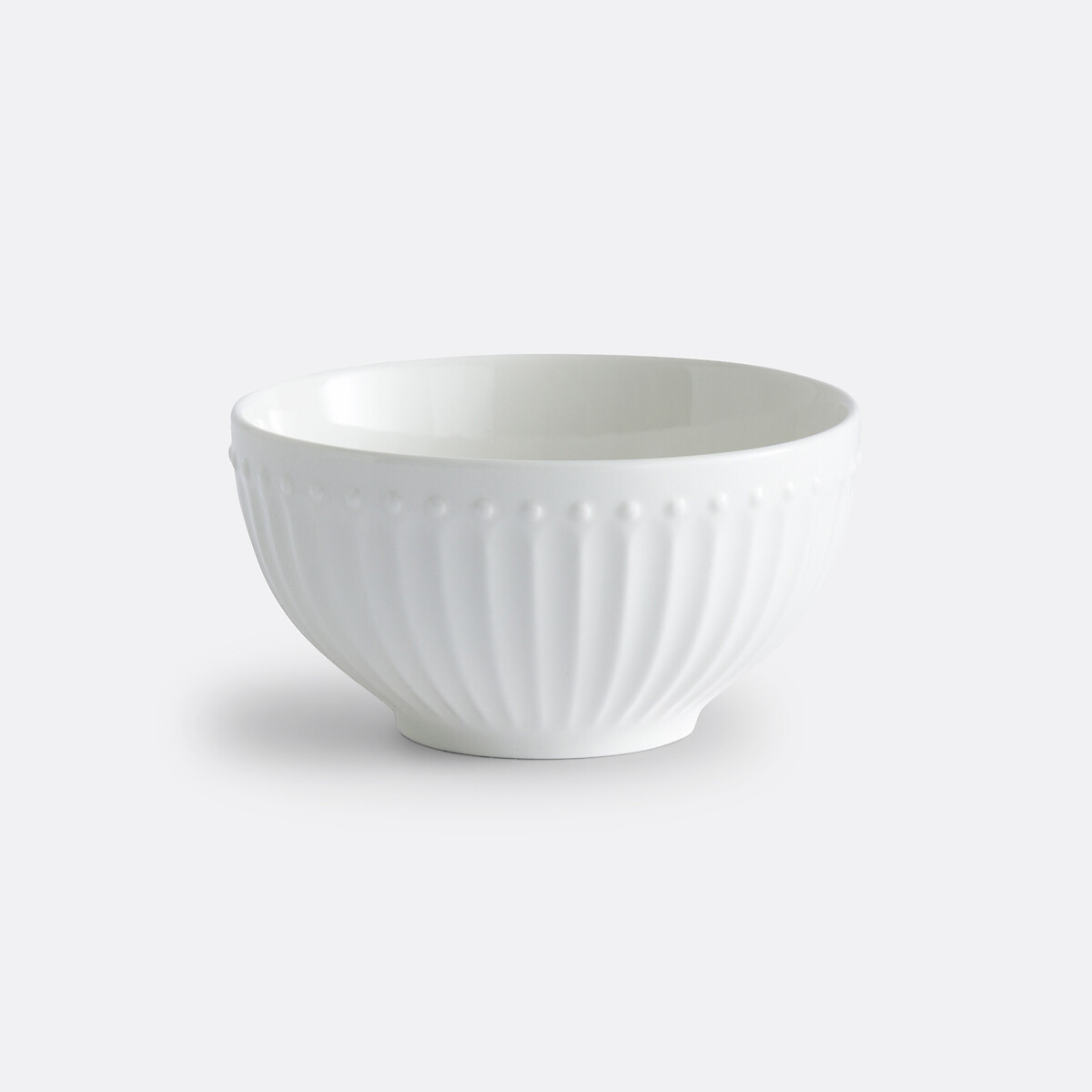 Lote de 6 taças, em porcelana, Jewely branco, LA REDOUTE INTERIEURS