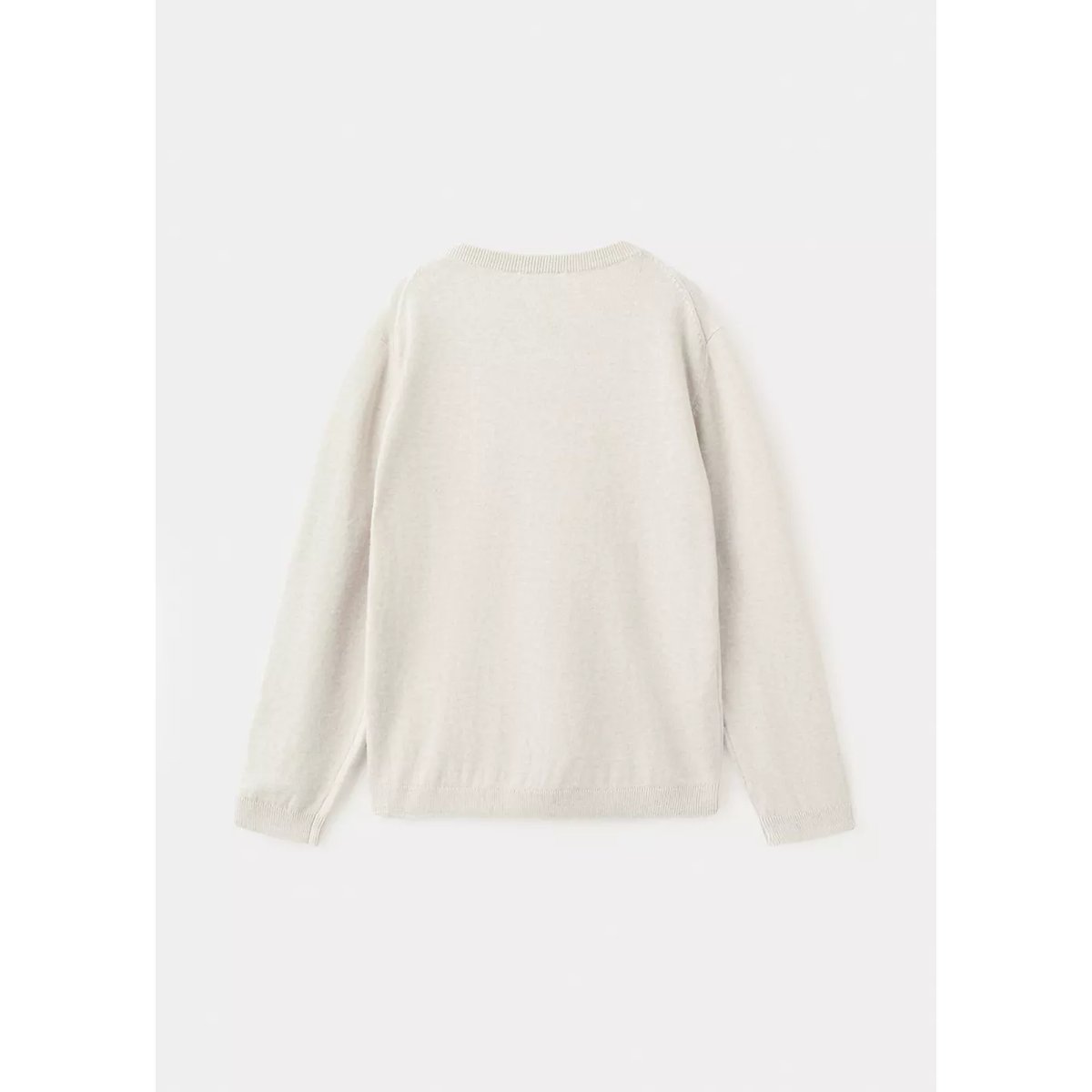Pull-over 100 % coton maille fine beige, MANGO KIDS