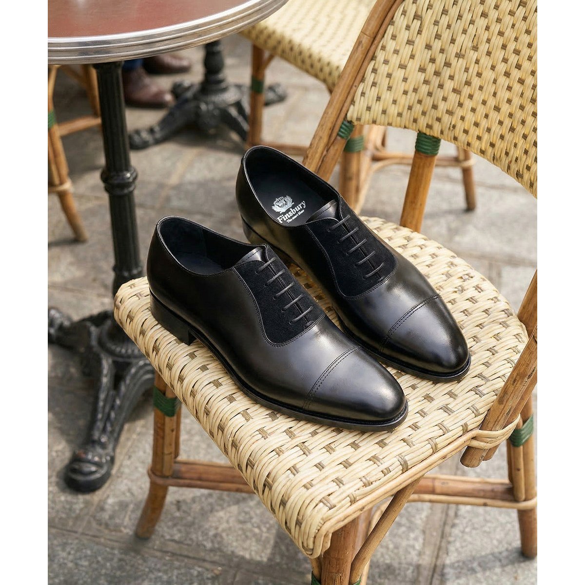 Richelieu cuir HEATHROW noir, FINSBURY