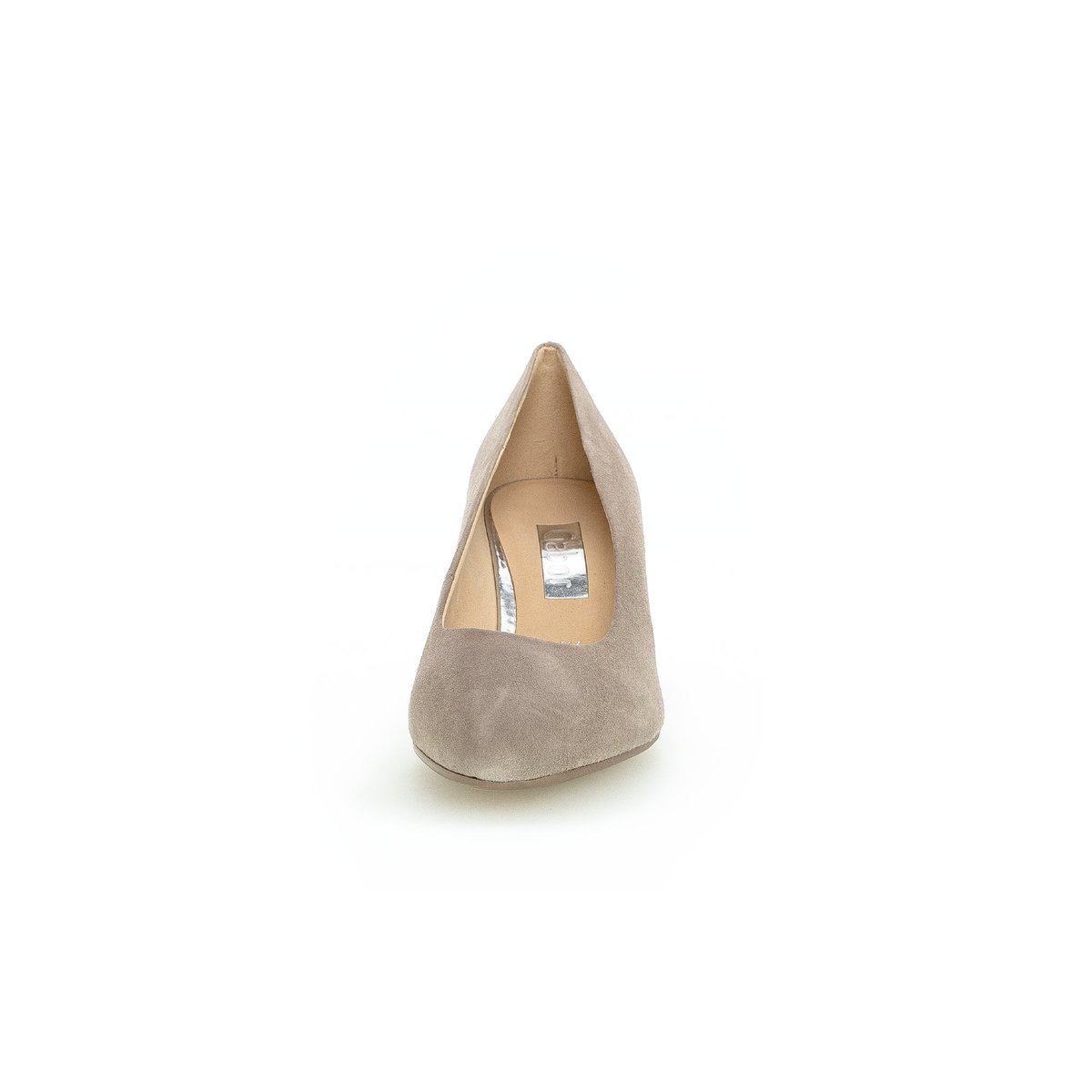 Escarpins en cuir à talon bloc recouvert beige, GABOR