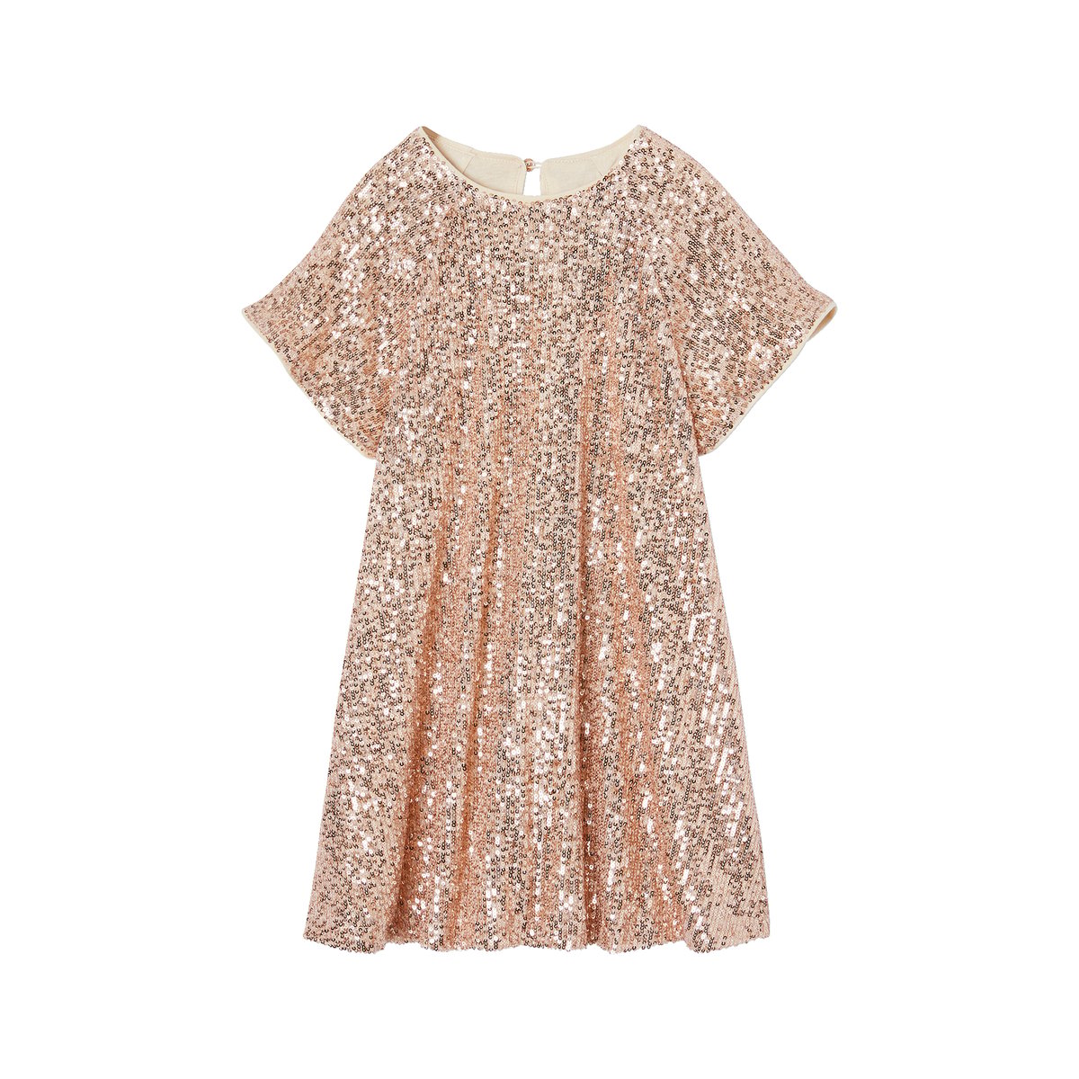 Robe de fête à sequins or, VERTBAUDET
