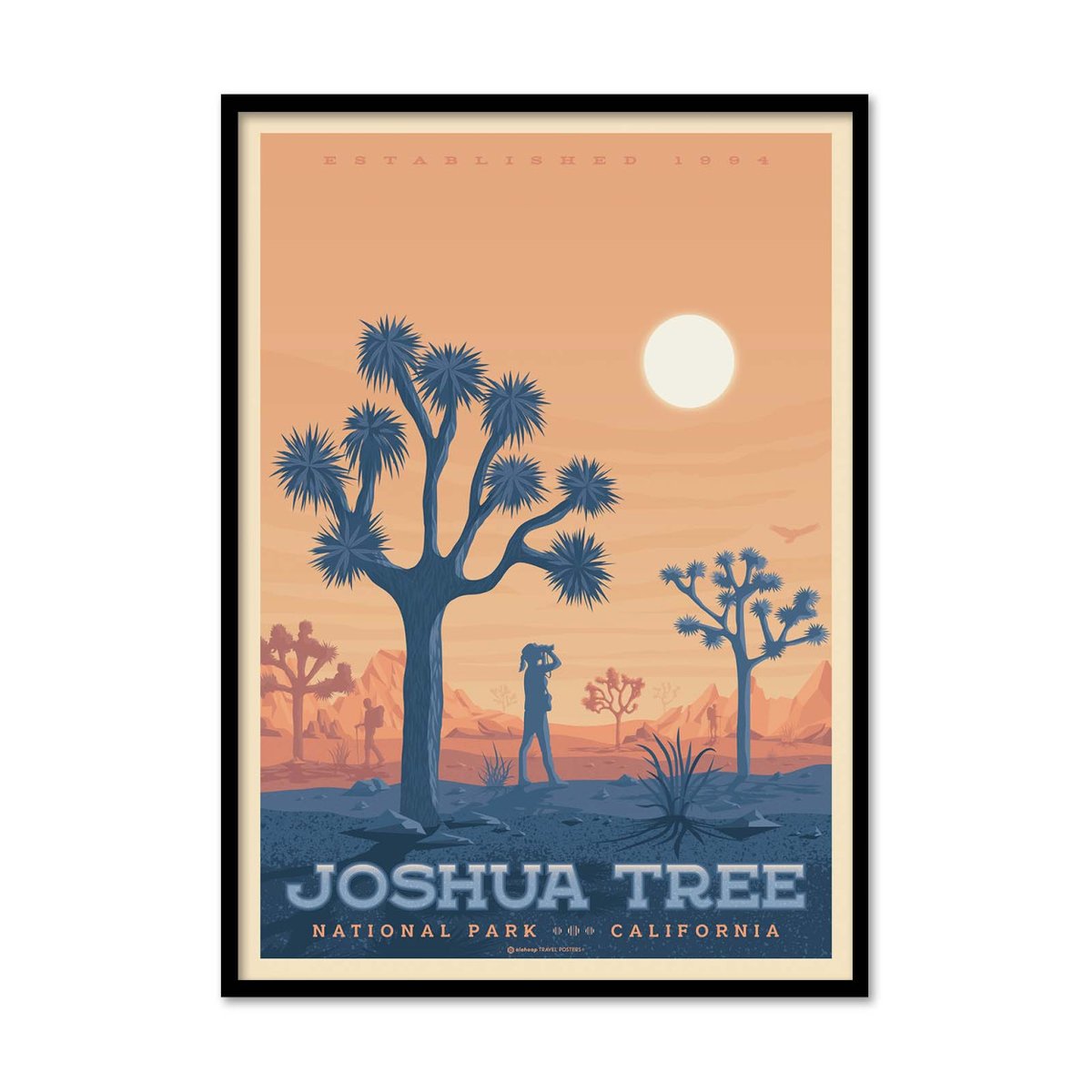 Affiche d'art - Joshua tree - Olahoop Travel Posters couleur unique, WALL EDITIONS