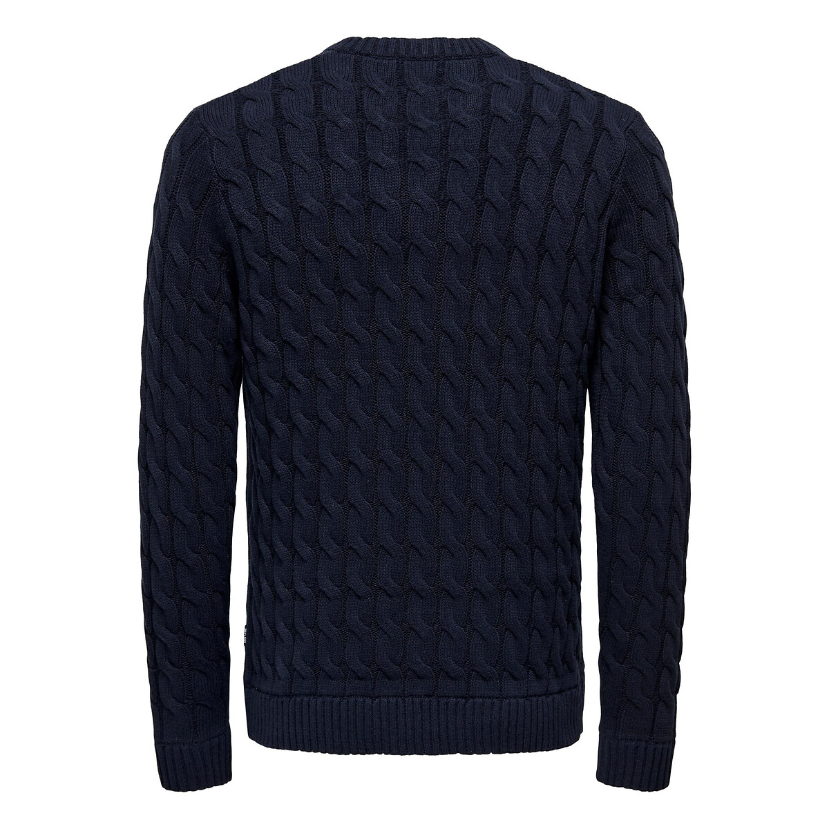 Pull col rond droit bleu marine, ONLY & SONS