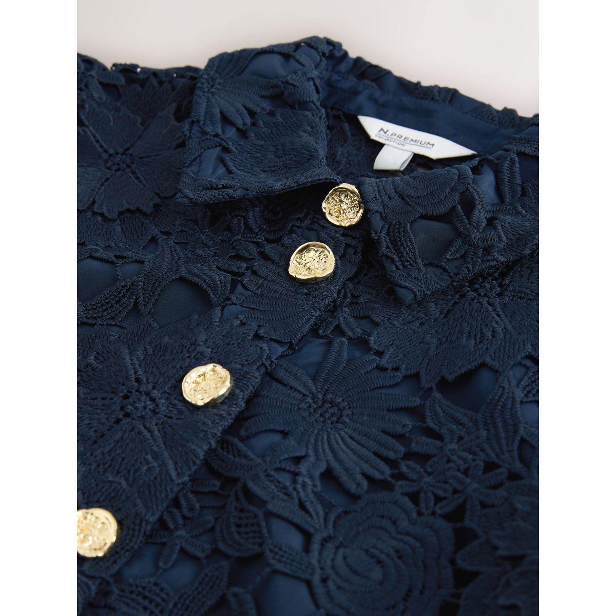 Top en dentelle florale n. premium bleu marine, NEXT