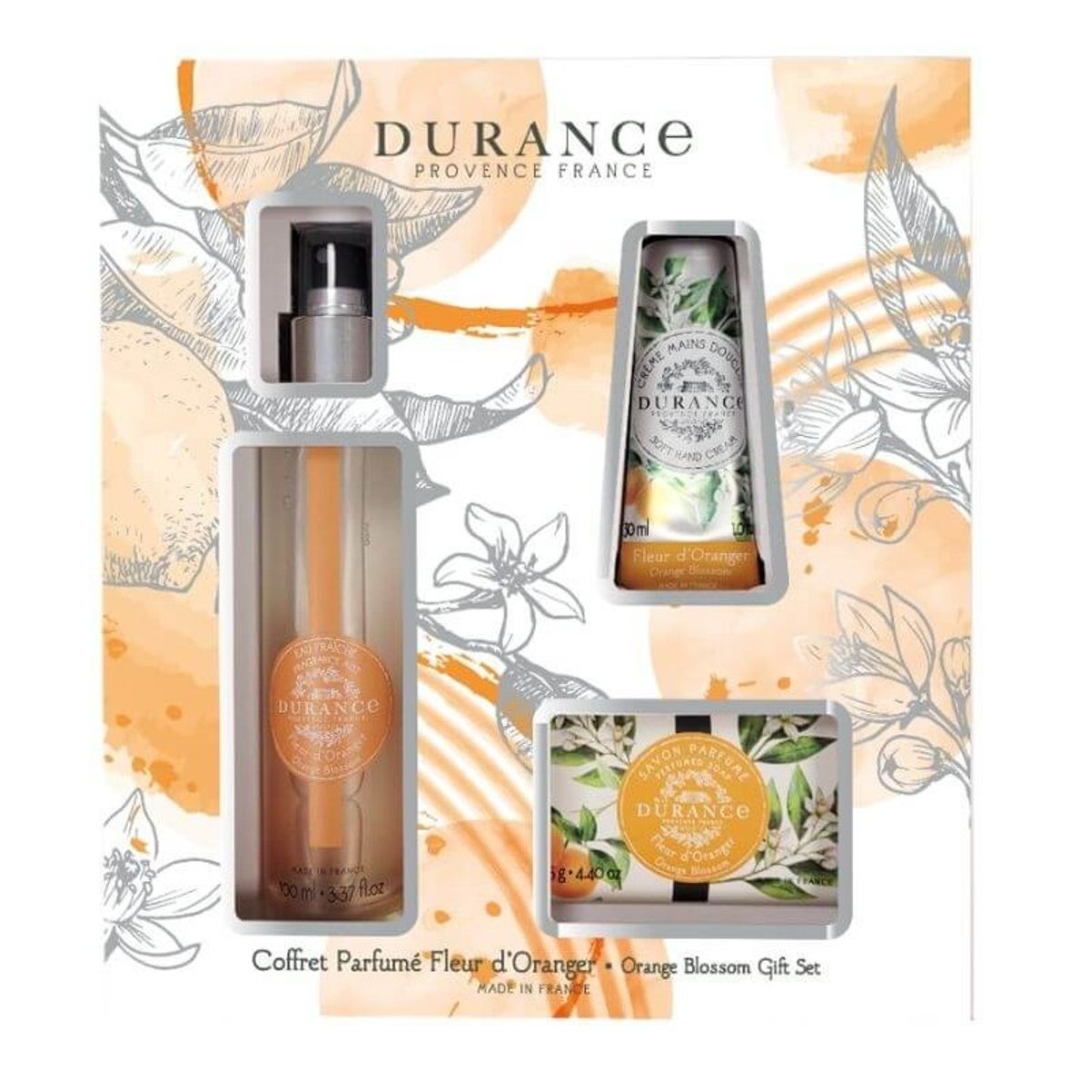 Coffret cadeau FLEUR D'ORANGER couleur unique, DURANCE