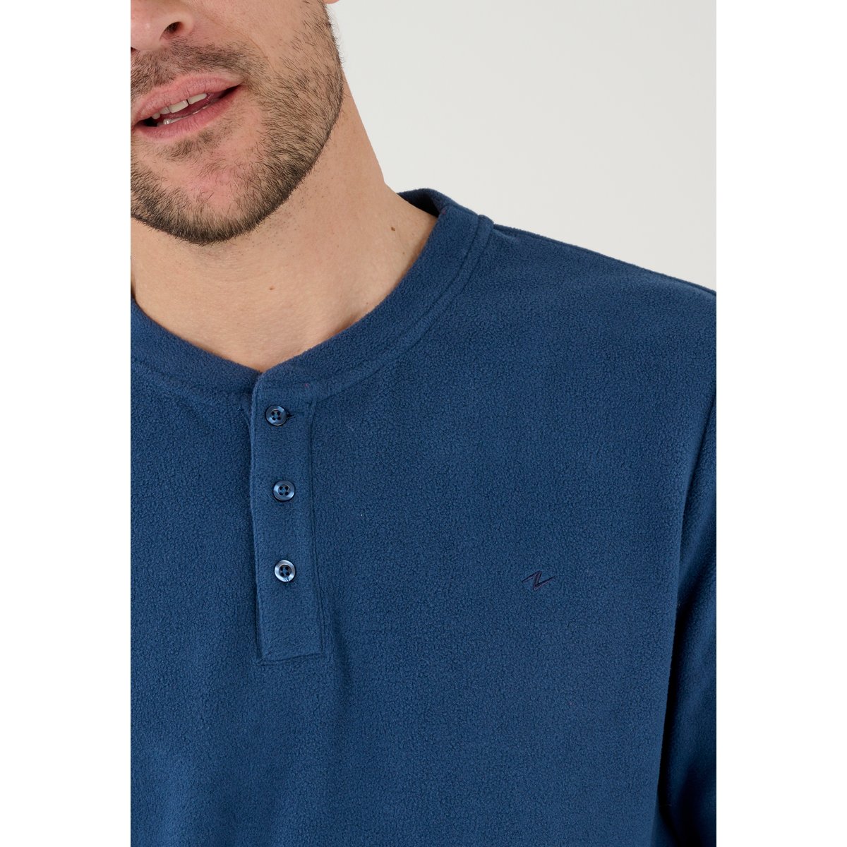 Pyjama maille polaire Thermolactyl bleu marine, DAMART