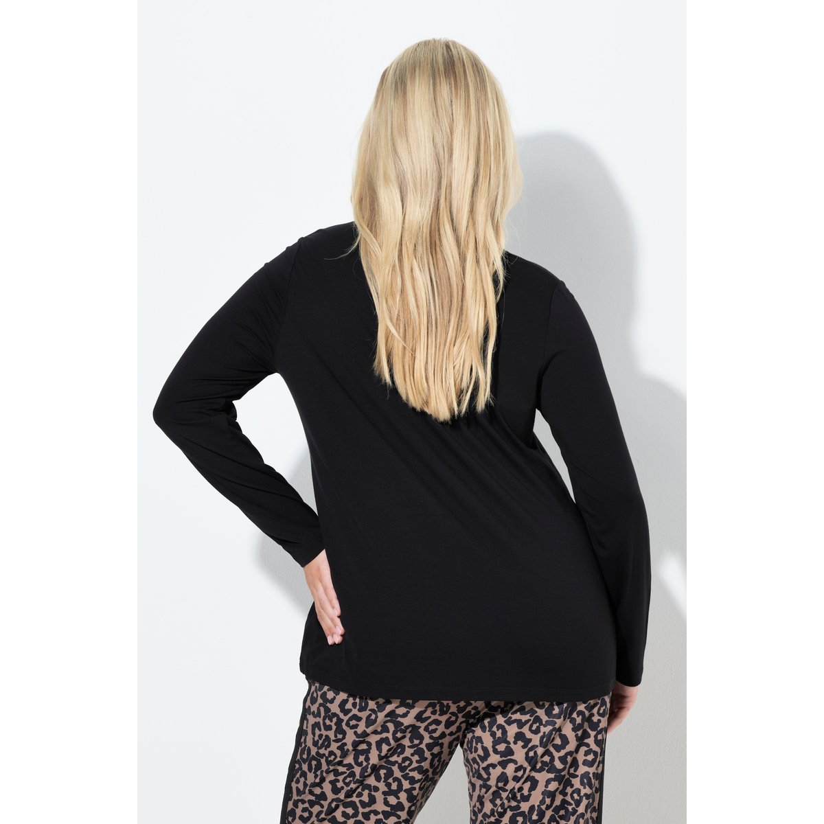 T-shirt avec strass fantaisie noir, ULLA POPKEN